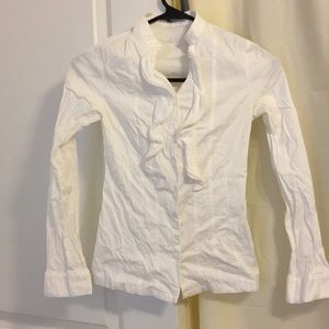 White stylish long sleeve Top